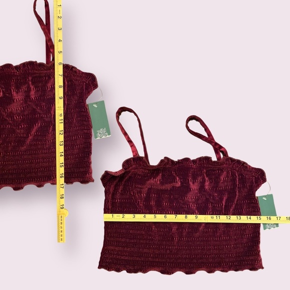 Wild Fable | Women’s |  Velvet Burgundy Top | Size: Medium - Picture 5 of 5